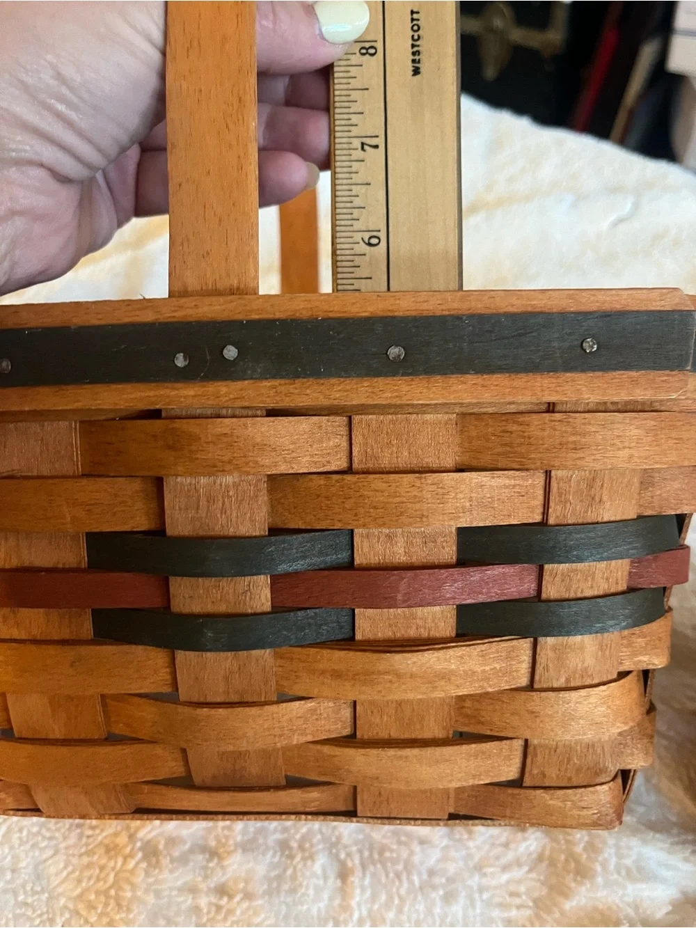 Longaberger Handwoven Two-Piece Basket Set in Natural Wood